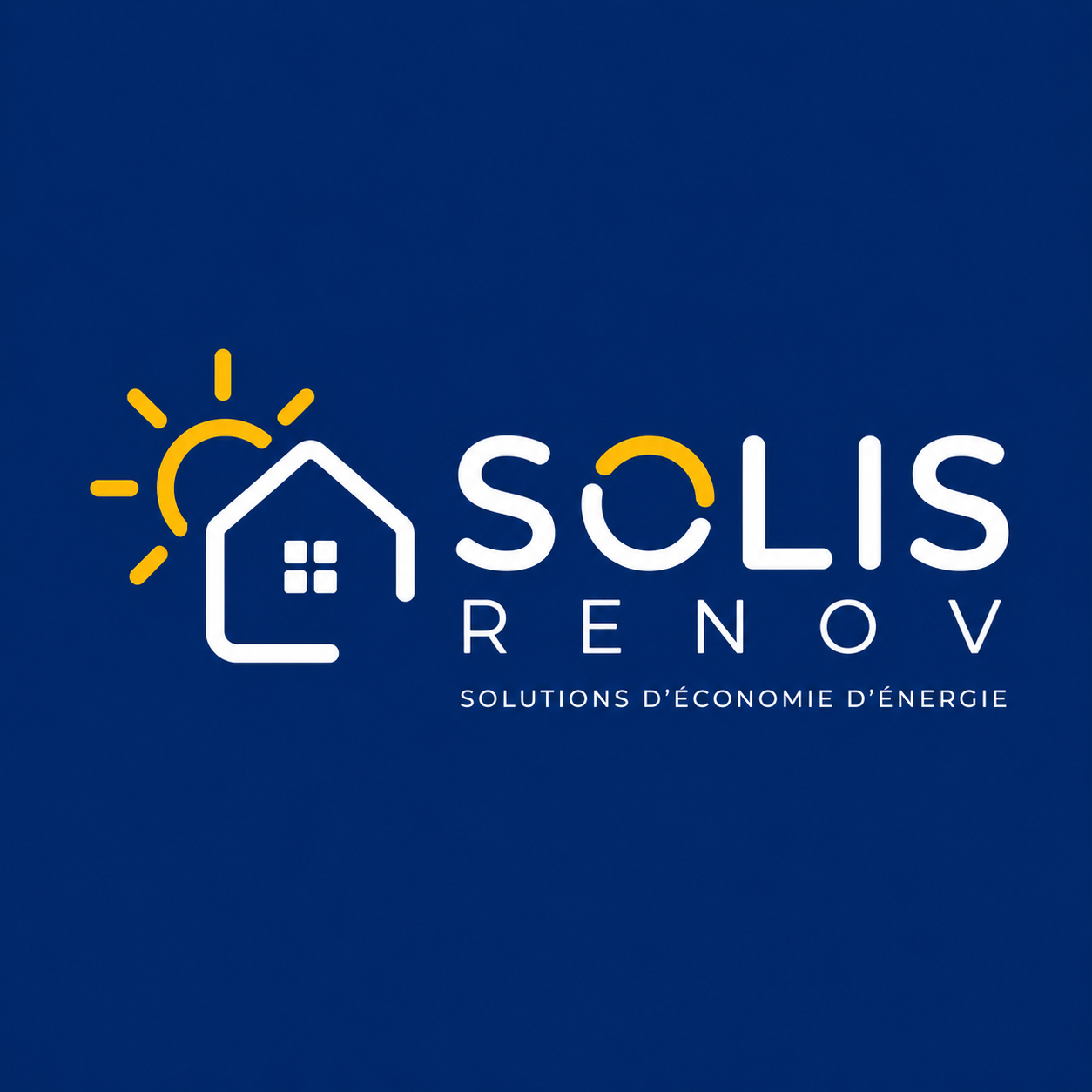 Logo Solis Renov sur fond bleu